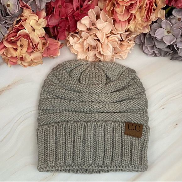 Slouch Hip Hop Unisex Gray Beanie - Picture 3 of 11